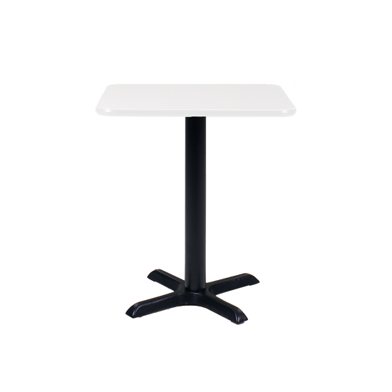 24″ Square Cafe Table with Black Base